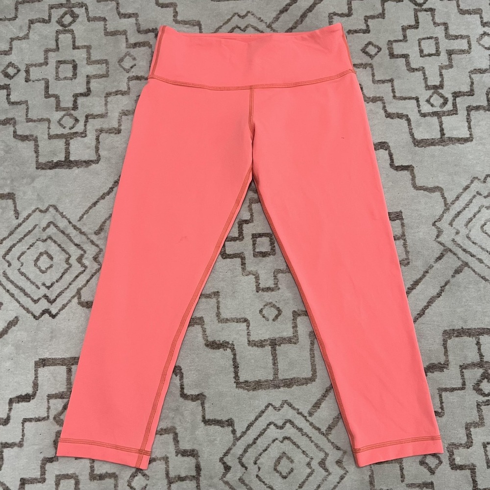Lululemon Pants Womens 6 Crop High Rise Groove Yoga Athletic Gym Nylon Lycra